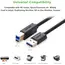 პრინტერის კაბელი UGREEN US210 (10372) USB-B 3.0 Type B to Type A Print Cable 2m (Black) , 2 image - Primestore.ge