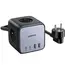 Power distributor UGREEN Charger Type-c CD268 (60113) Dignest, 65W, 3 Socket, USB-A, USB-C, 1.8m, Black