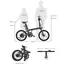 Electric bicycle ADO A20 Lite, 350W, Smart APP, Folding Electric Bike, 30KM/H, Gray, 7 image