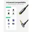 აუდიო ადაპტერი UGREEN AV188 (10683), 3.5mm Male to Female, Extension Cable, 5m, Black , 2 image - Primestore.ge