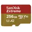 მეხსიერების ბარათი SanDisk 256GB Extreme MicroSDXC UHS-I Card Up to 190MB/s/C V30/4K/A2 SDSQXAV-256G-GN6MN  - Primestore.ge