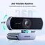 ვებკამერა UGREEN 15728, 2Mp, FHD, Built-in Microphone, Webcam, Gray/Black , 2 image - Primestore.ge