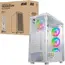 Computer case 2E Hexagon G338W, without PSU, 2xUSB 3.0, 1xUSB Type-C, 1x120mm, 3x120mm ARGB, TG Side Panel, ATX, White