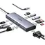 USB ჰაბი UGREEN CM498 (15600), USB-C, USB, HDMI, VGA, RJ45, SD, TF, Hub, Gray  - Primestore.ge