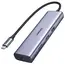 USB ჰაბი UGREEN CM512 (90568), USB-C, USB, HDMI, RJ45, SD, TF, Hub, Gray  - Primestore.ge