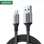 USB კაბელი UGREEN US291 (60156) USB 2.0 A to Apple Lightning Cable Nickel Plating Aluminum Braid 1m (Black)  - Primestore.ge