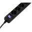 დენის გამანაწილებელი 2E 2E-U05ESM1.8B, 5 Socket, 1.8m, Black , 2 image - Primestore.ge