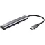 USB ჰაბი Trust Halyx, 4-in-1, USB 3.2, USB-A, USB-C Hub, Grey , 2 image - Primestore.ge