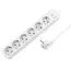 დენის დამაგრძელებელი Logilink LPS247 Socket Outlet 6-Way + Switch 1.5m White  - Primestore.ge