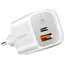 ადაპტერი Logilink PA0320SB Dual USB charger set 1x USB-C 1x USB-A 20 W white , 2 image - Primestore.ge
