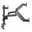მონიტორის საკიდი Gembird MA-DA3-01 Desk mounted adjustable mounting arm for 3 monitors , 2 image - Primestore.ge