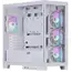 Case 2E Gaming Computer case Fantom GK701W, without PSU, 2xUSB 3.0, 1xUSB Type-C, 4x120mm ARGB, controller with remote, TG Side/Front Panel, mATX, White