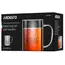 ჭიქების ნაკრები Ardesto Borosilicate glass mug set Good Morning, 420 ml, 2 pcs, with handles , 4 image - Primestore.ge
