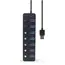 USB ჰაბი Gembird UHB-U3P7P-01 7-port USB3.1 hub with switches Black , 2 image - Primestore.ge