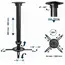Gembird CM-B-01 Adjustable Ceiling Mount For Projector/Beamer, 6 image