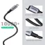 USB კაბელი UGREEN US316 (90120), 100W, Type-c to Type-c, 3m, Black - Primestore.ge