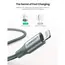USB cable UGREEN US304 (80564), 87W, MFi, USB-C to Lightning, 1m, Midnight Green, 3 image