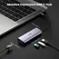მულტიფუნქციური ადაპტერი UGREEN 60718, USB-C to 3 x USB 3.0 + RJ45 + Micro USB, Multifunction Adapter, Grey , 2 image - Primestore.ge