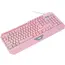 კლავიატურა 2E GAMING Membrane keyboard KG315 110key, USB-A, EN/UA, RGB, pink , 2 image - Primestore.ge