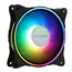ქულერი 2E GAMING  Case fan (F120OI-ARGB), 120mm, 3+3pin 5V Aura, white blades, black frame,outer-inner LED , 3 image - Primestore.ge