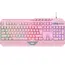კლავიატურა 2E GAMING Membrane keyboard KG315 110key, USB-A, EN/UA, RGB, pink  - Primestore.ge