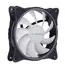 ქულერი 2E GAMING  Case fan (F120OI-ARGB), 120mm, 3+3pin 5V Aura, white blades, black frame,outer-inner LED , 2 image - Primestore.ge