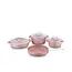 ქვაბების და ტაფების ნაკრები Korkmaz A2619 Linea 7 pcs Cookware Set- Rosagold  - Primestore.ge