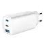 Adapter Gembird TA-UC-PDQC65-01-W 3-port 65 W GaN USB PowerDelivery fast charger White