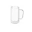 Ardesto Doublewall mug set with handles, 400ml, 2pcs, borosilicate glass, transparent, 4 image