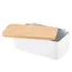 საპურე Ardesto Bread bin Midori 33х13х18cm, metal, bamboo, white , 5 image - Primestore.ge
