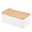 საპურე Ardesto Bread bin Midori 33х13х18cm, metal, bamboo, white , 4 image - Primestore.ge