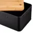 პურის შესანახი Ardesto Bread bin Midori 33х18х12cm, metal, bamboo, black , 7 image - Primestore.ge