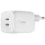 ადაპტერი Belkin Wall Charger 65W 2xUSB-C GAN PD PPS, white , 2 image - Primestore.ge