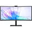 მონიტორი Samsung ViewFinity S6 LS34C650VAIXCI 34" WQHD 3440x1440 VA 5ms 100Hz 5 MP camera, Speakers Black  - Primestore.ge