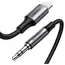 აუდიო ადაპტერი UGREEN US315 (70509), MFA Lightning To 3.5mm Aux Cable, 1M, Gray/Black  - Primestore.ge