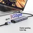 USB-C hub UGREEN CM512 (15598), Type-C, USB, HDMI, Lan, PD, Hub, Gray, 6 image