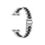 სმარტ საათის სამაჯური For Samsung Galaxy Watch Stainless Steel 3-Bead Watch Strap 20mm Replace Band - Silver+Black  - Primestore.ge