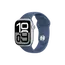 სმარტ საათის სამაჯური Apple Watch Series 10 GPS 42mm Silver Aluminum Case With Denim Sport Band MWWC3 M/L  - Primestore.ge