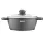 ქვაბი Ardesto Casserole with glass lid Gemini Anzio, 2.5l, aluminium, black , 2 image - Primestore.ge