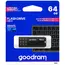 ფლეშ მეხსიერება Flash Goodram 64GB UME3 BLACK USB 3.2 Gen 1 , 3 image - Primestore.ge