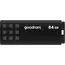ფლეშ მეხსიერება Flash Goodram 64GB UME3 BLACK USB 3.2 Gen 1  - Primestore.ge
