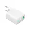 ადაპტერი Gembird TA-UC-PDQC20L-W-01 2-port 20W USB Fast Charger LED White , 2 image - Primestore.ge