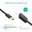 USB დამაგრძელებელი Ugreen US129 (30126) USB 3.0 A male to female flat cable Black 1.5M Extension Cable , 2 image - Primestore.ge