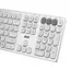 კლავიატურა 2E 2E-KS270WBWH Scissor, Wireless, USB, Bluetooth, Keyboard, White/Silver - Primestore.ge