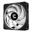 ქეისის ქულერი Zalman Case Fan AF120 ARGB, 120mm, 600-2000rpm, 4pin PWM, 3pin+5VARGB, 29.7dBa, black - Primestore.ge