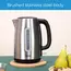 ელექტრო ჩაიდანი Midea MK-17S30A2, 2200W, 1.7L, Electric Kettle, Silver , 3 image - Primestore.ge