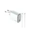 ადაპტერი და კაბელი Celly 65W Wall Charger (with Type-C toType-C Cable) White  - Primestore.ge