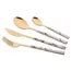 Ardesto AR1916MWS Gemini Marmo, 16pcs, Cutlery Set, Golden/White