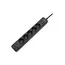 Power Strip 2E 2E-SP515M2USBBK, 5 Socket, 3xUSB-A, 2m, Power Strip With Surge Protector, Black, 2 image