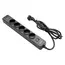 Power Strip 2E 2E-SP515M2USBBK, 5 Socket, 3xUSB-A, 2m, Power Strip With Surge Protector, Black